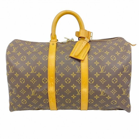 Louis Vuitton Monogram Keepall 45 Boston Bag M41428 Brown Men's and Women's - Picture 1 of 13